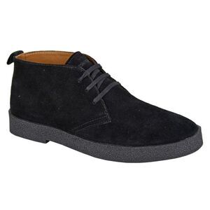 Roamers Mens Leather Desert Boots / Black